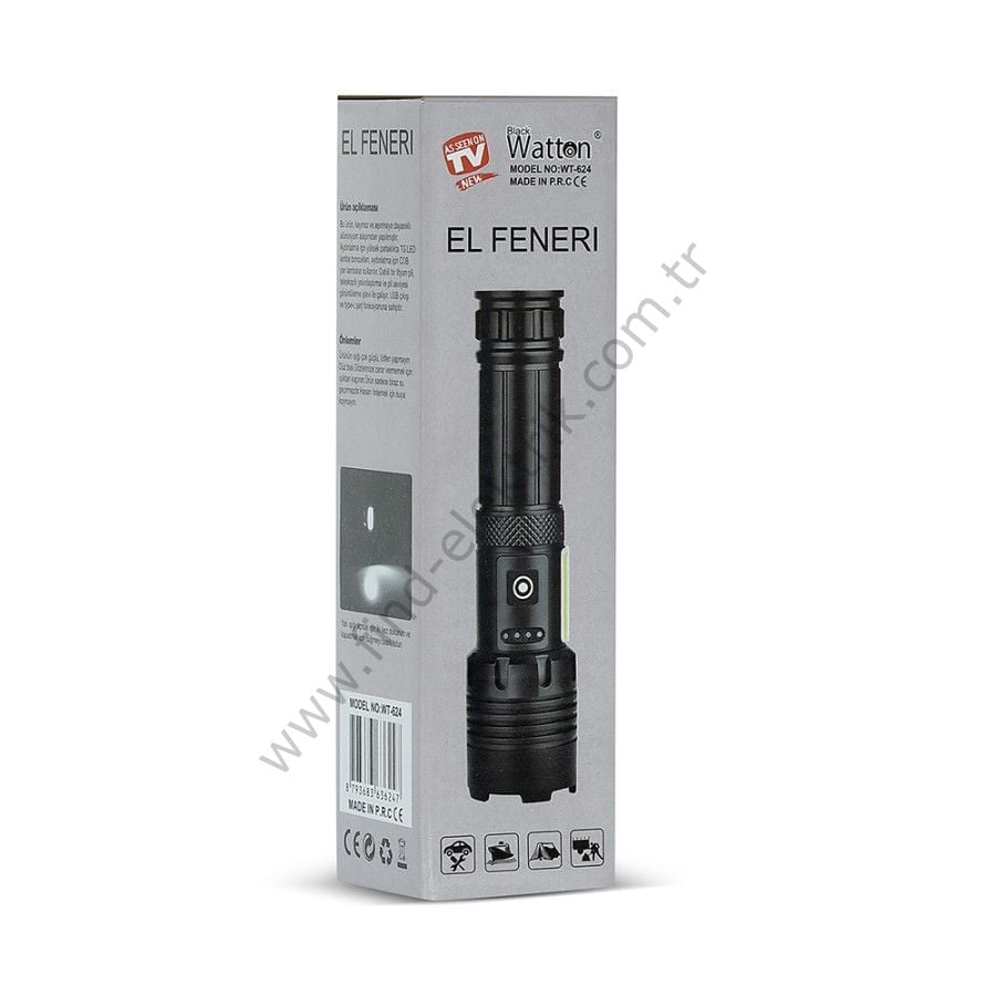Watton WT-624 7 Mod TX6 Powerbank El Feneri