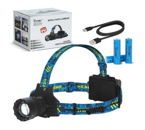 Watton WT-627 Cree P360 - 12.000 Lümen Şarjlı Kafa Lambası
