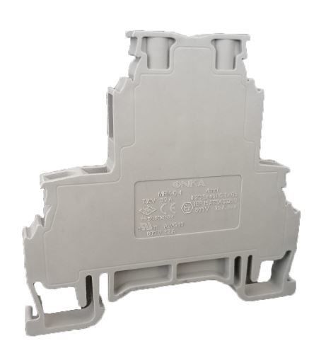 Onka 1010371 Mrk 4mm² İki Katlı Vida Bağlantılı Ray Klemens Mavi Renk
