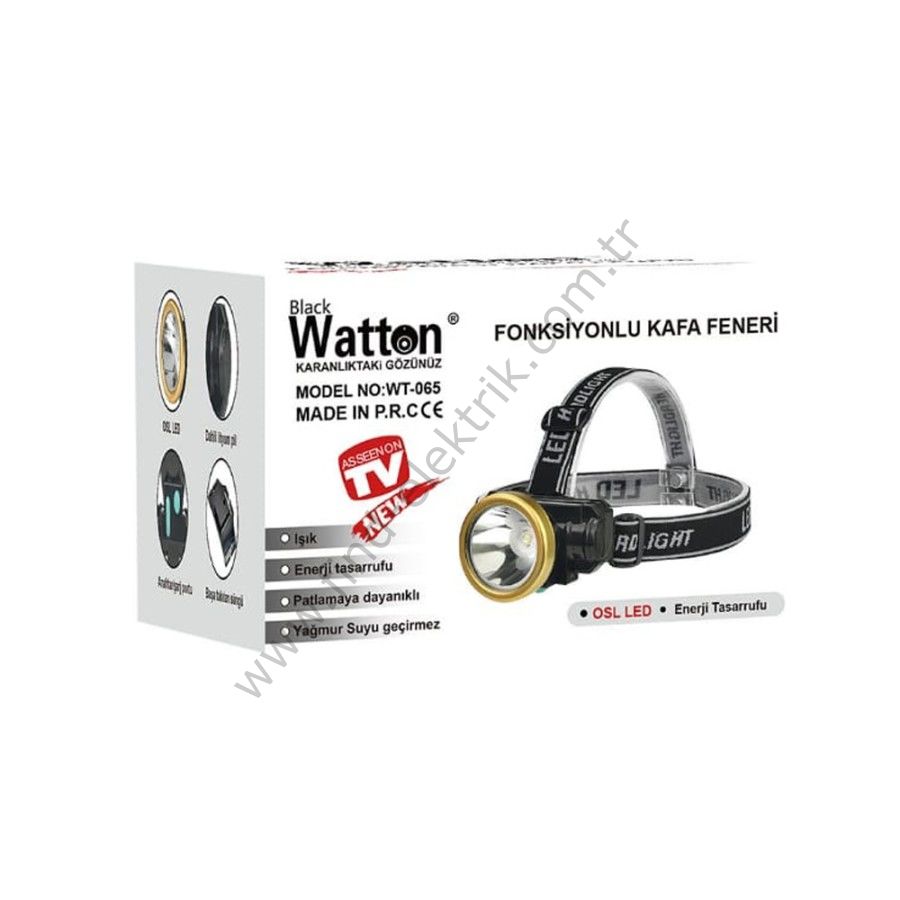 Watton WT-065 Şarjlı Baret Lambası Osl Led