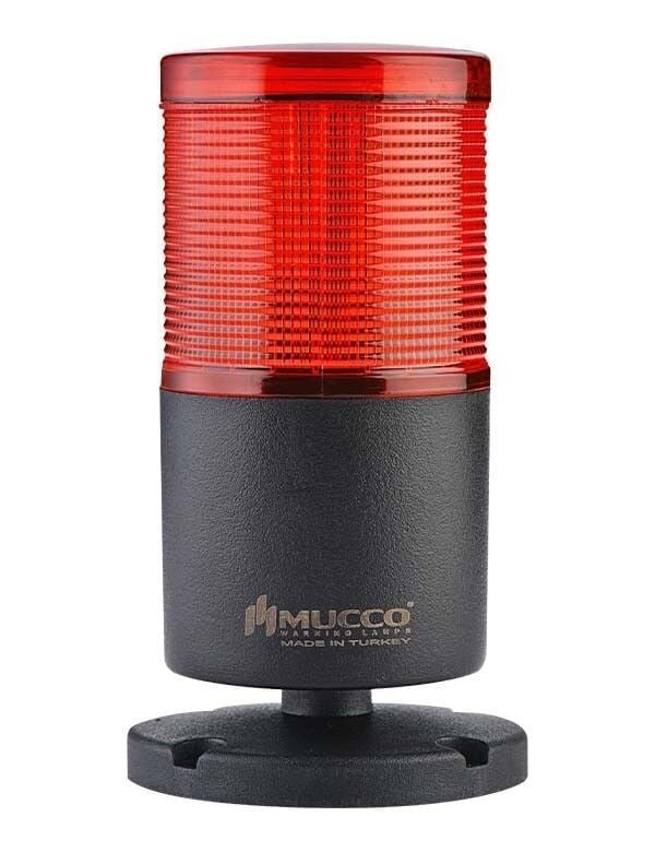 Mucco SNT-7013-D1-1 Kırmızı Tabana Montaj Işıklı Kolon Döner 12-24V AC/DC