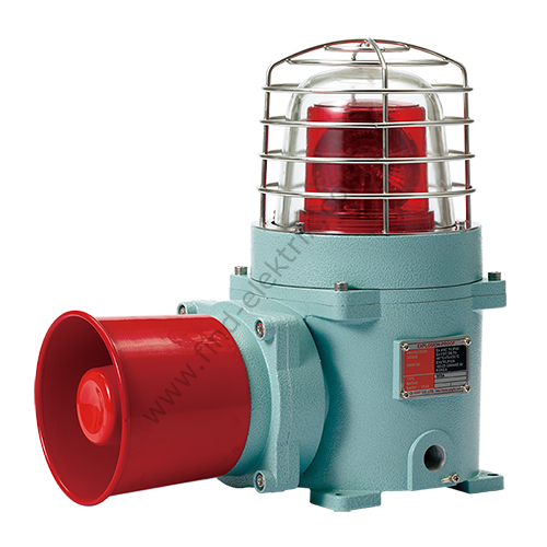 Qlight SESAS-WS-24-R 24V DC, Flash, Korna, Yatay Montaj