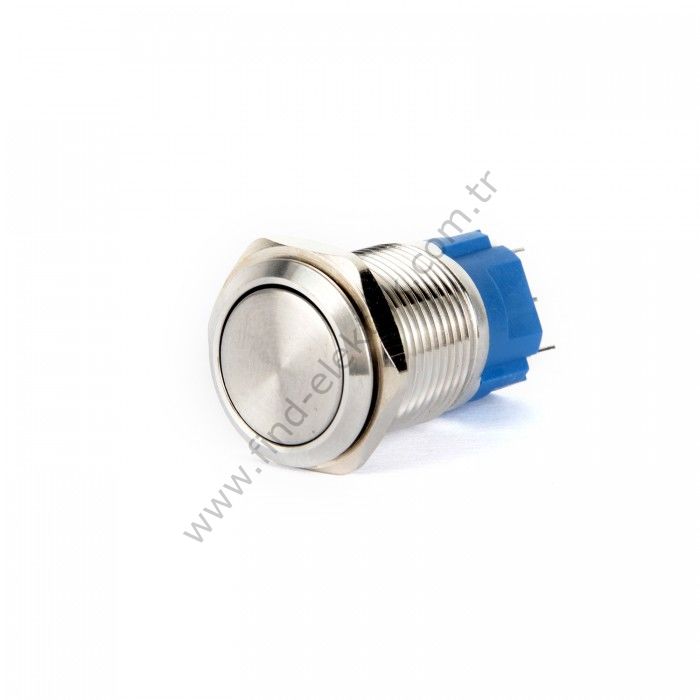 Gerta EGT16-311 16mm Düz Kalıcı (Anahtarlı) Metal Buton