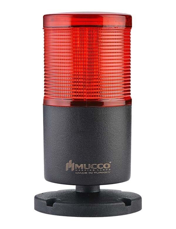 Mucco SNT-7024-CB1-1 Kırmızı Tabana Montaj Işıklı Kolon Buzzer Çakar 24V DC