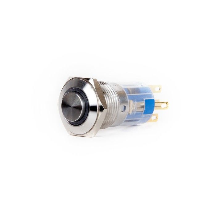 Butto J16-261-E-YD 16mm Metal Sarı LED Işıklı Yaylı Buton 6-24V DC