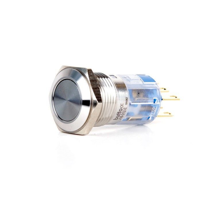 Butto J16-212-E 16mm Düz Yaylı Metal Buton