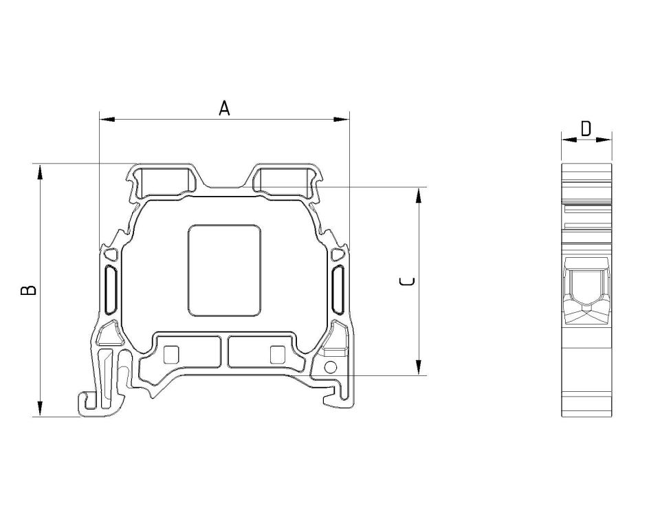 Onka 1010541 Mtk 6mm² Vida Bağlantılı Topraklama Ray Klemensi