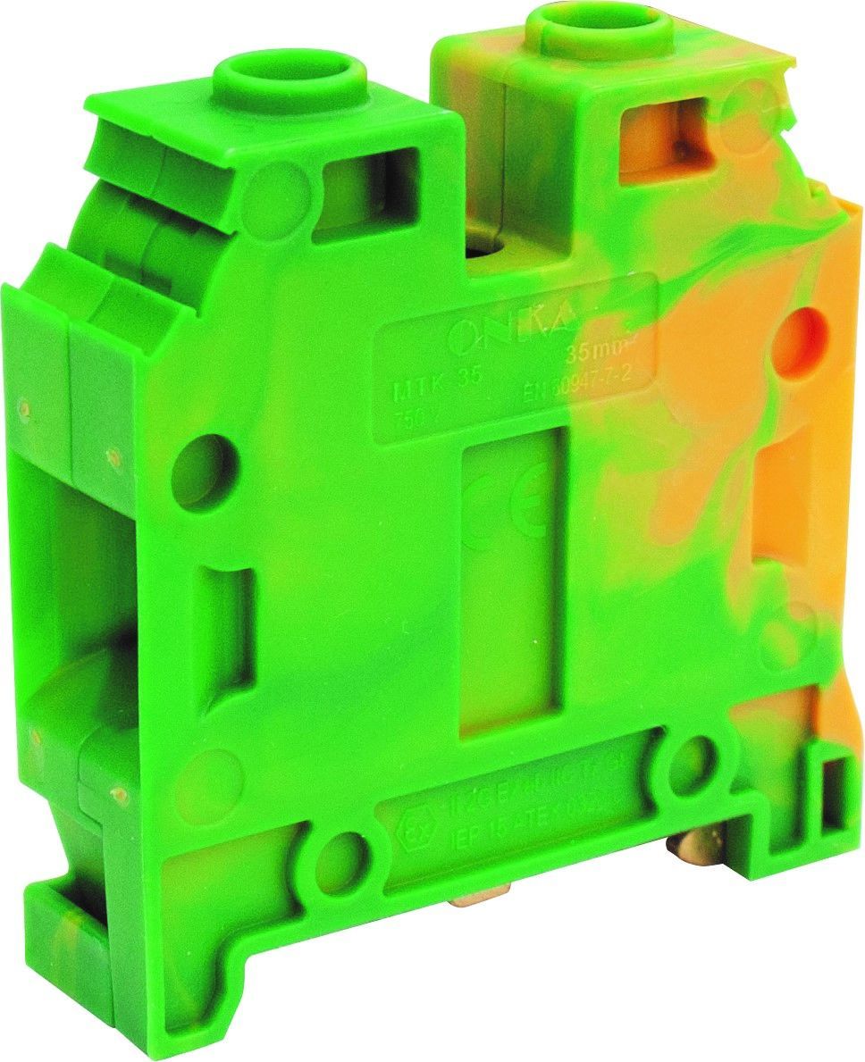 Onka 1010533 Mtk 35mm² Kısa Tip Vida Bağlantılı Topraklama Ray Klemensi
